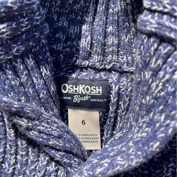 Kid's OshKosh Sweater Multicolor Knit Cardigan 6 Button City School Preppy Solid - Picture 2 of 12